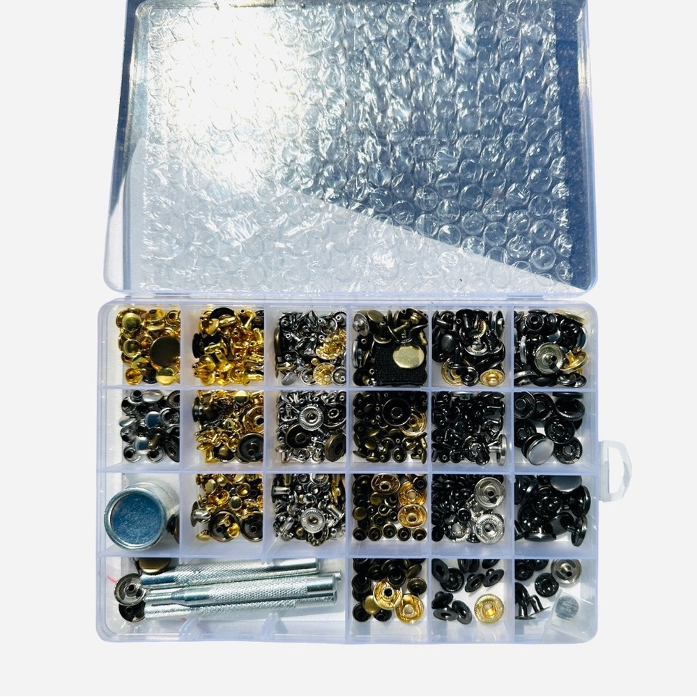 Unused: Assorted Sizes and Colors Magnetic Snaps, Fastener Kits
